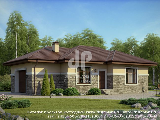 Проект кирпичного дома на две семьи № V-193-1K