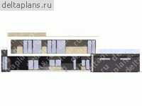 Проект кирпичного дома № V-433-1K - вид сзади