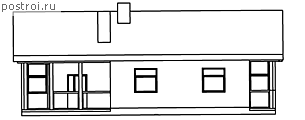 Проект загородного дома 14 на 15 № Y-189-1S - вид слева
