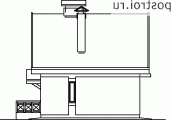 Проект коттеджа 7 на 8 № C-094-1P [51-54,  W-159] - вид слева