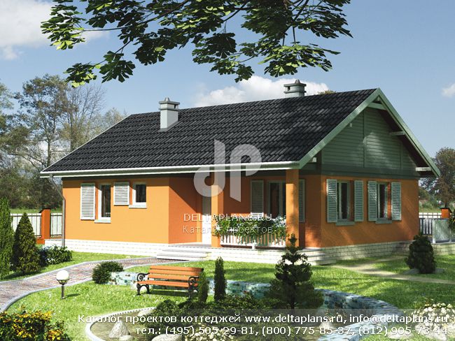 Проект дома из силикатных блоков № A-081-1P Проект дома из силикатных блоков № A-081-1P