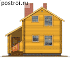 Проект дачного деревянного дома № A-093-1D [C1] - вид спереди