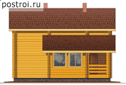 Проект дачного деревянного дома № A-093-1D [C1] - вид слева