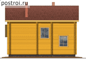 Проект дачного деревянного дома № A-093-1D [C1] - вид справа