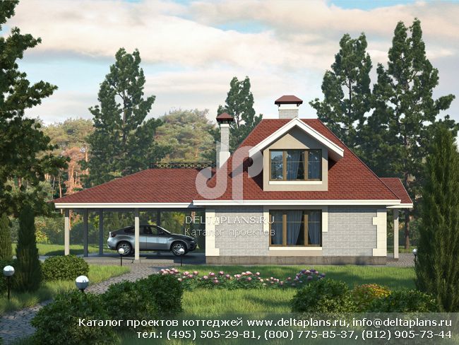 Загородный дом со студией из газобетона № B-127-1P Загородный дом со студией из газобетона № B-127-1P