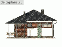 Проект пенобетонного дома № C-085-1P - вид справа