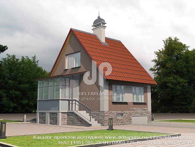 3-х этажный дом с камином № C-110-1P 3-х этажный дом с камином № C-110-1P