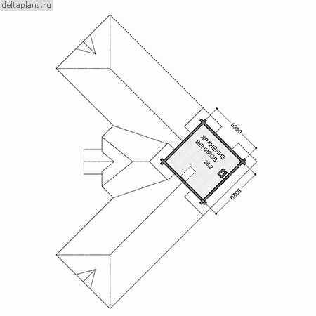 Проект бани с бассейном № C-316-1D - мансарда