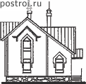 Дом для круглогодичного проживания № D-100-1D - вид слева