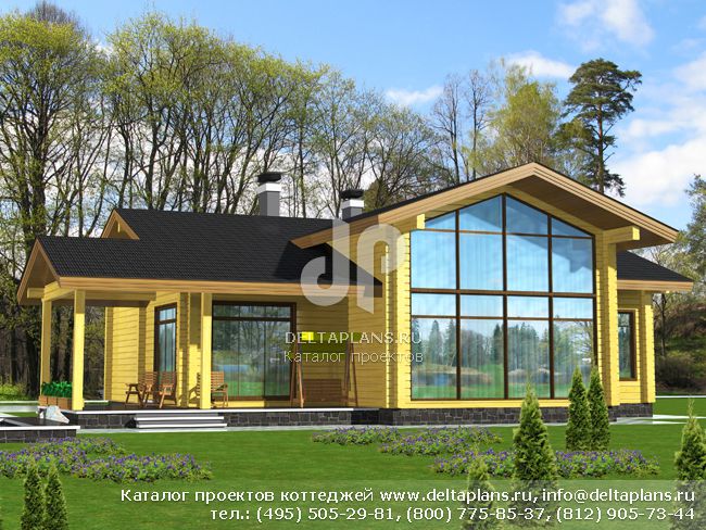 Дом с камином № D-150-1D Дом с камином № D-150-1D