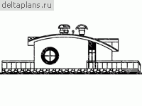 Проект кирпичного дома № D-163-1K - вид слева