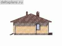 Проект деревянного дома № G-098-2D - вид справа