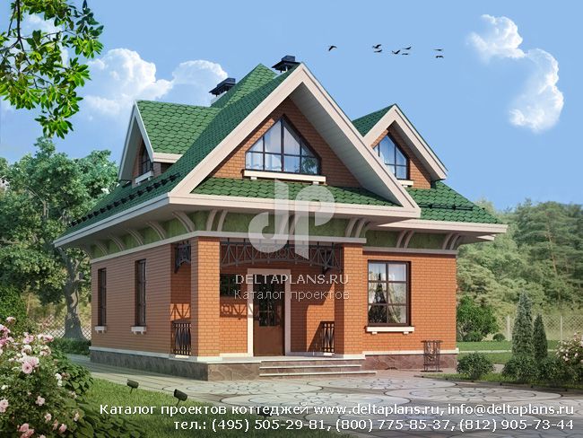 Проект загородного коттеджа из газобетона № G-124-1P Проект загородного коттеджа из газобетона № G-124-1P