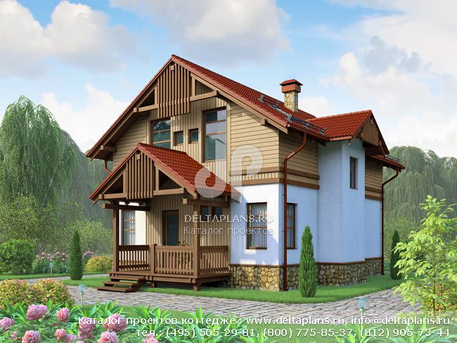 Каркасный дом 9 на 10 № H-155-1S Каркасный дом 9 на 10 № H-155-1S