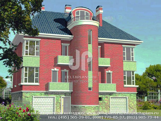 Проект загородного дома-особняка № H-375-1P Проект загородного дома-особняка № H-375-1P