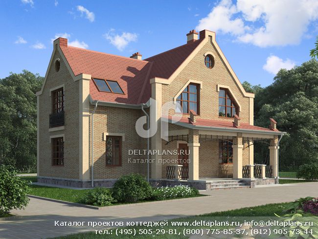 Проект классического загородного дома № I-206-1P Проект классического загородного дома № I-206-1P