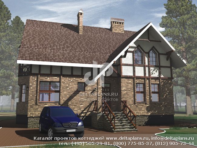 Цокольный дом-коттедж общей площадью 256 м2 № J-256-1K Цокольный дом-коттедж общей площадью 256 м2 № J-256-1K