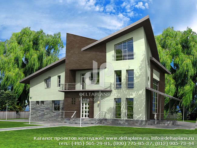 Кирпичный дом 3 этажа с мансардой № J-482-1K Кирпичный дом 3 этажа с мансардой № J-482-1K