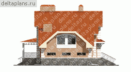 3 этажный дом-коттедж № K-371-1P - вид слева
