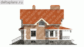 3 этажный дом-коттедж № K-371-1P - вид справа