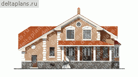 3 этажный дом-коттедж № K-371-1P - вид сзади