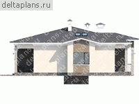 Проект пенобетонного дома № L-291-1P - вид слева