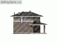 Проект пенобетонного дома № M-164-1P - вид слева