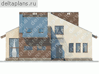 Современный дом из кирпича № M-196-1K - вид спереди