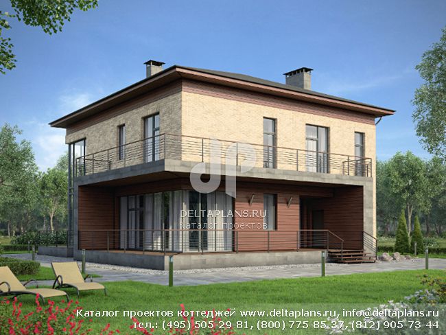 Современный дом 15х16 № M-286-1K Современный дом 15х16 № M-286-1K