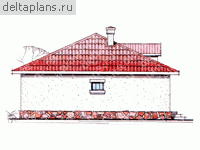 Загородный дом с камином № N-092-1K - вид слева