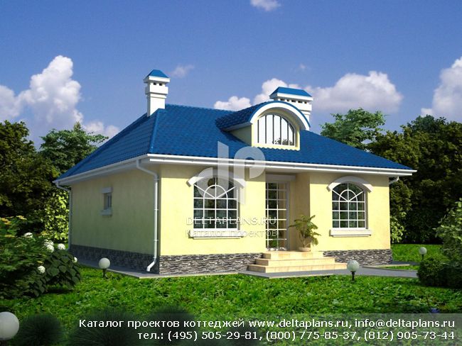 Загородный дом с камином № N-092-1K Загородный дом с камином № N-092-1K