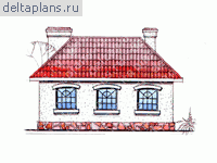 Загородный дом с камином № N-092-1K - вид сзади