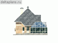 Типовой проект индивидуального жилого дома № N-180-1P - вид слева