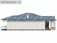 Проект пенобетонного дома № N-183-1P - вид слева