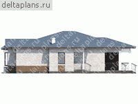 Проект пенобетонного дома № N-183-1P - вид справа