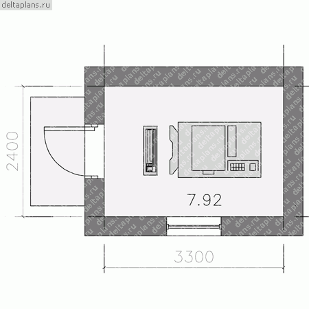 Генераторная проект № P-008-1P - 1-й этаж