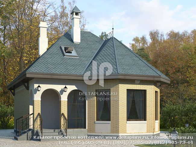 Дом с отделкой из кирпича № P-100-1P Дом с отделкой из кирпича № P-100-1P