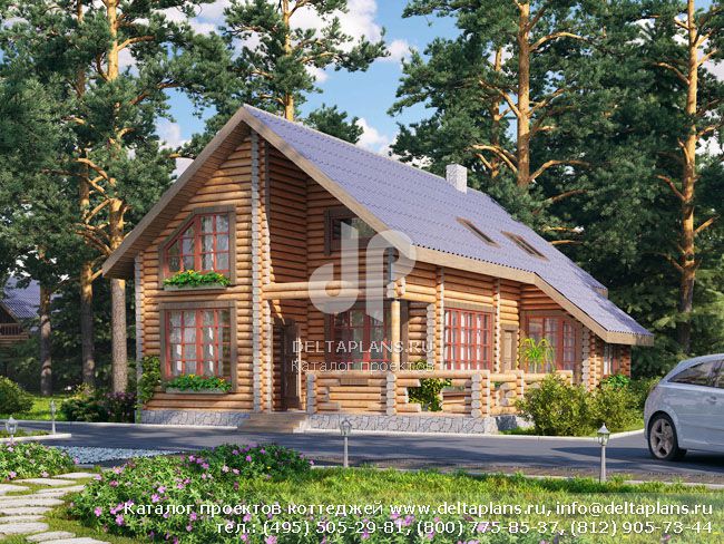 Загородный деревянный дом № Q-148-1D Загородный деревянный дом № Q-148-1D