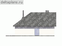 Проект кирпичного дома из теплой керамики № R-166-1K - вид слева
