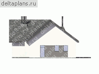 Проект кирпичного дома из теплой керамики № R-166-1K - вид справа