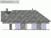 Проект кирпичного дома из теплой керамики № R-166-1K - вид сзади