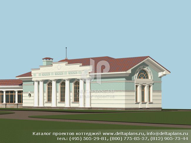 Проект кирпичного дома из теплой керамики № S-191-1K Проект кирпичного дома из теплой керамики № S-191-1K