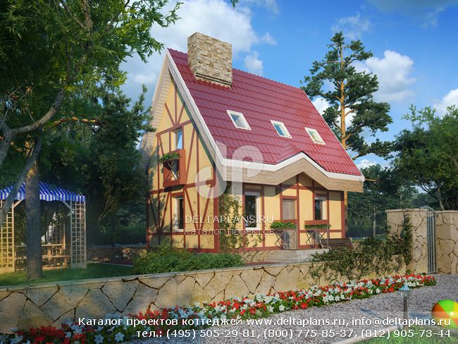 Проект дома по каркасной технологии № T-046-1S Проект дома по каркасной технологии № T-046-1S