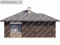 Проект пенобетонного дома № T-078-1P - вид слева