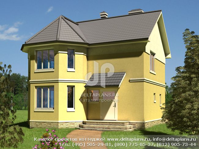 2 этажный дом 9 на 6 № T-130-2K 2 этажный дом 9 на 6 № T-130-2K