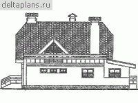 Проект дома со встроенным гаражом на 2 машины № T-180-1K - вид справа