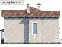 2 этажный дом проект чертежи № T-193-1P - вид слева