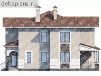 2 этажный дом проект чертежи № T-193-1P - вид справа