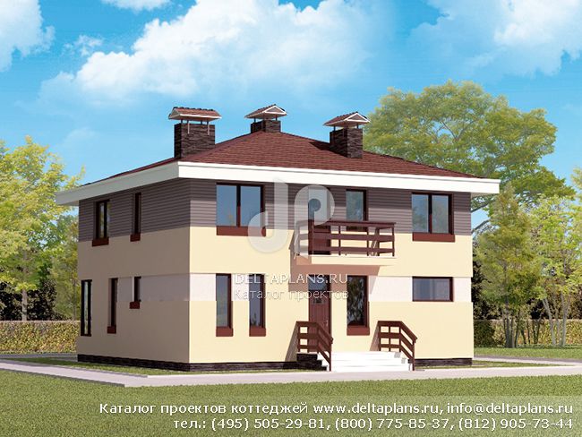 Квадратный дом № T-204-1P Квадратный дом № T-204-1P