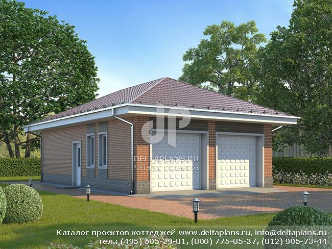 Проект гаража на 2 машины № U-067-1P Проект гаража на 2 машины № U-067-1P